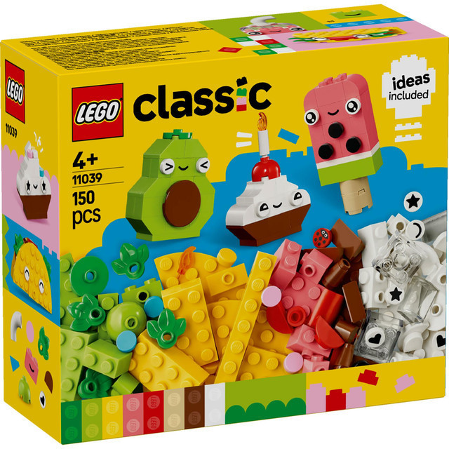 LEGO Classic 11039 Creative Food Friends (150 Pieces), Mainan Anak Perempuan, Building Block, Toys - Gambar 2