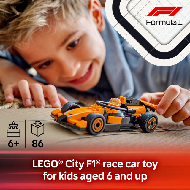 LEGO City 60442 F1 Driver with McLaren Race Car (86 Pieces), Mainan, Building Block, Toys - Gambar 3