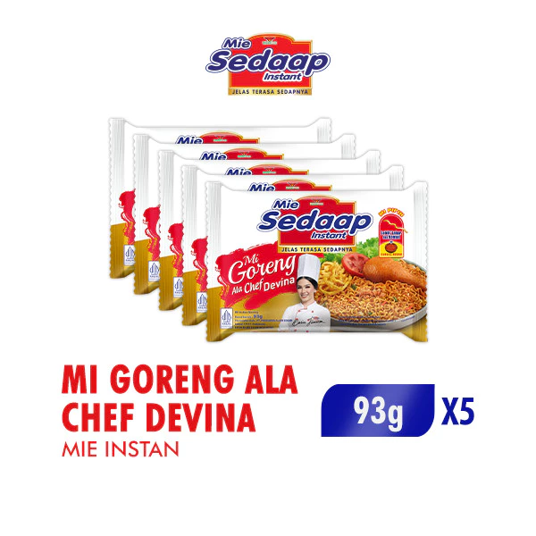 Sedaap Mie Instan Goreng Ala Chef Bag 93 gr x5