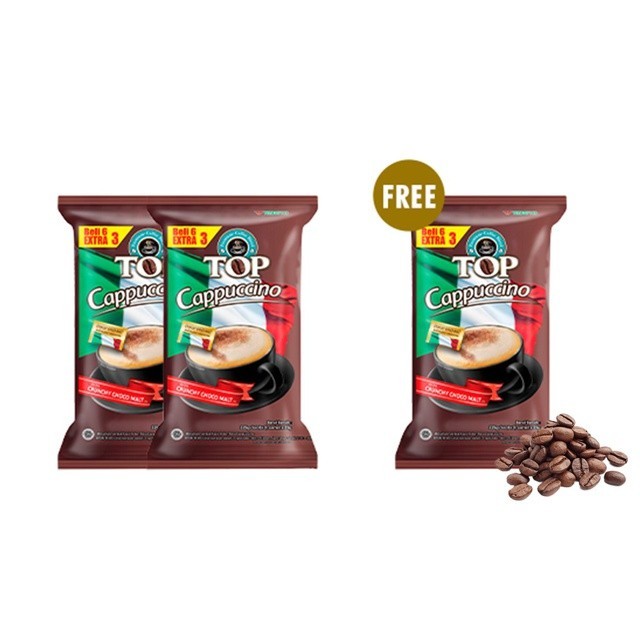 Top Coffee Kopi Instan Cappucino Pack 25 gr isi 6 + 3 pcs x3 - Gambar 2
