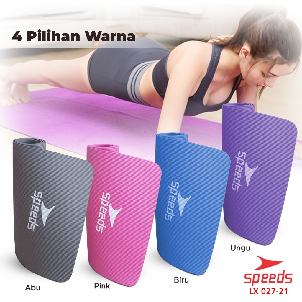 SPEEDS Matras Yoga Mat Olahraga Senam Lantai Meditasi Gym Fitness Karpet Lantai Berstandar SNI 027-21 - Gambar 3