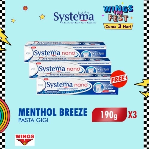 [B2G1] Systema Nano Toothpaste Menthol Breeze 190g - Gambar 3