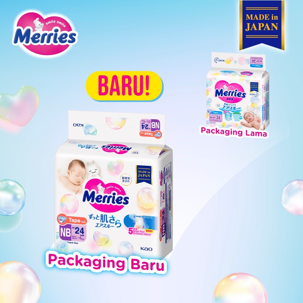 Merries Premium Popok Bayi Perekat NB 24 x2 - Gambar 2