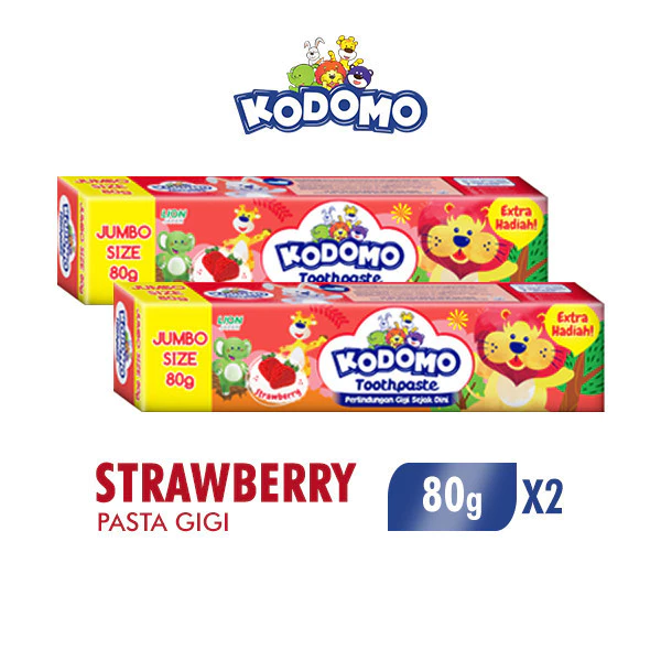 Kodomo Pasta Gigi Jumbo Strawberry 80 gr x2