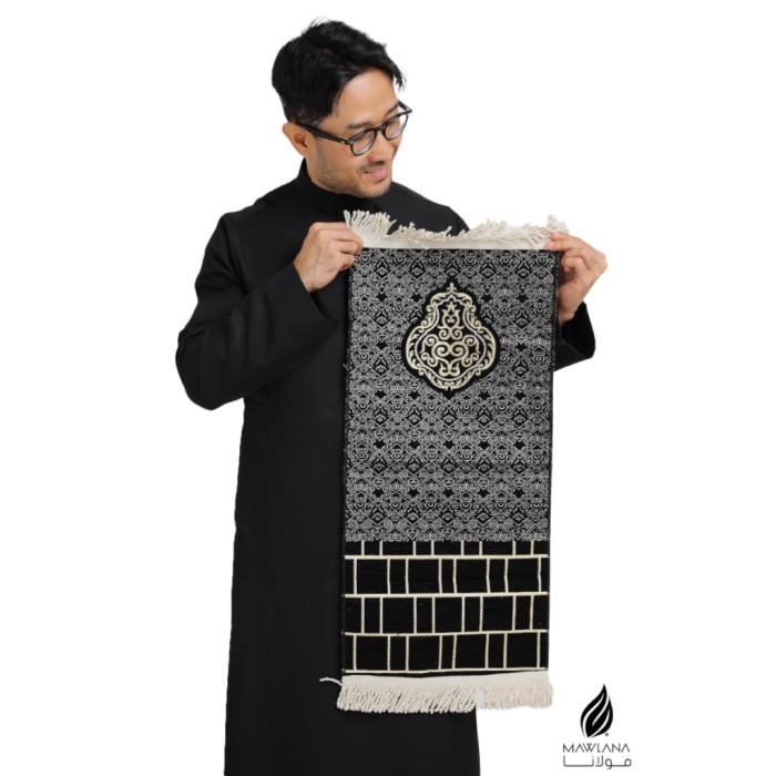 Premium Kiswah Face Prayer Rug, Travel Prayer Rug, Original Egyptian ...