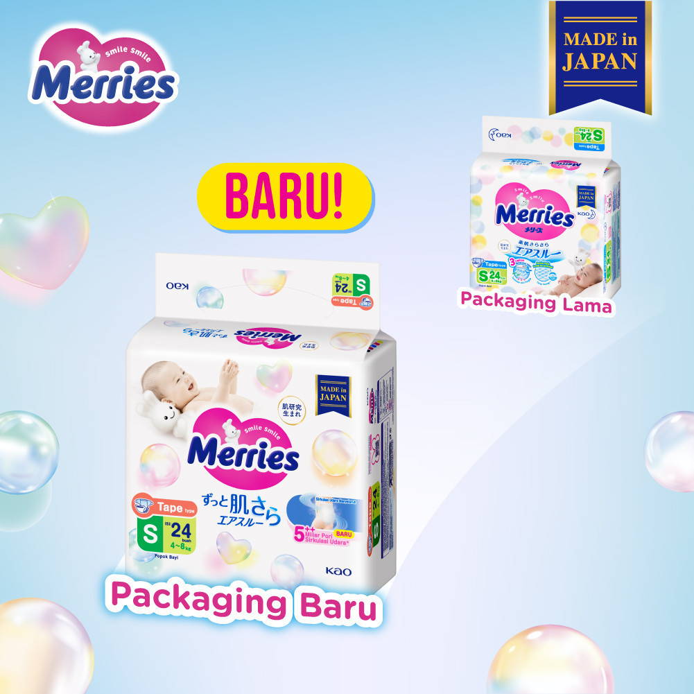 Merries Premium Popok Bayi Perekat S 24 x2 - Gambar 2