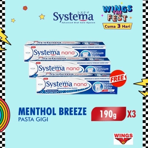 [B2G1] Systema Nano Toothpaste Menthol Breeze 190g - Gambar 2