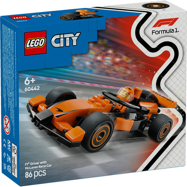 LEGO City 60442 F1 Driver with McLaren Race Car (86 Pieces), Mainan, Building Block, Toys - Gambar 2