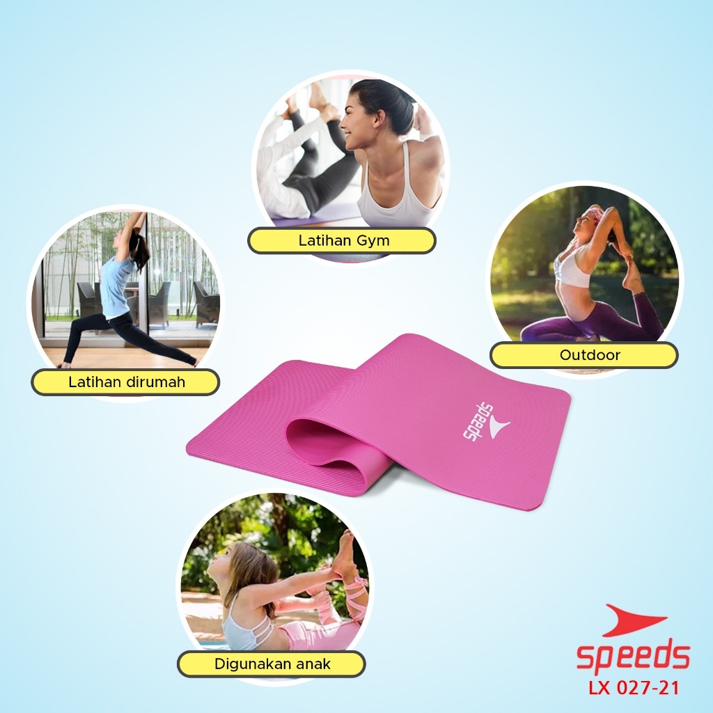 SPEEDS Matras Yoga Mat Olahraga Senam Lantai Meditasi Gym Fitness Karpet Lantai Berstandar SNI 027-21 - Gambar 4