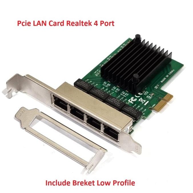 - PCIE LAN Card 4 Port Gigabit Realtek PCI Ethernet Quad Port High ...