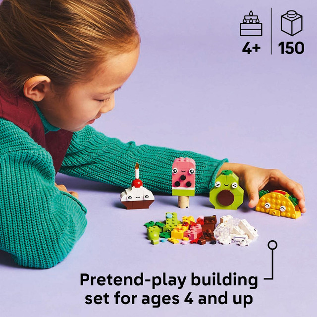 LEGO Classic 11039 Creative Food Friends (150 Pieces), Mainan Anak Perempuan, Building Block, Toys - Gambar 3