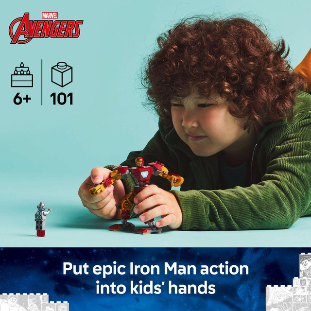 LEGO Super Heroes 76307 Iron Man Mech vs. Ultron (101 Pieces), Building Block, Toys, Bricks - Gambar 3