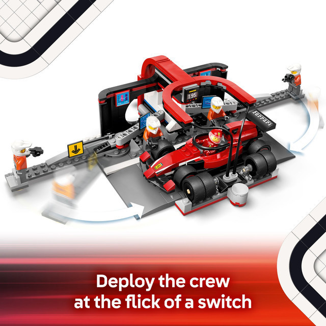 LEGO City 60443 F1 Pit Stop & Pit Crew with Ferrari Car (322 Pieces), Mainan, Building Block, Toys - Gambar 4