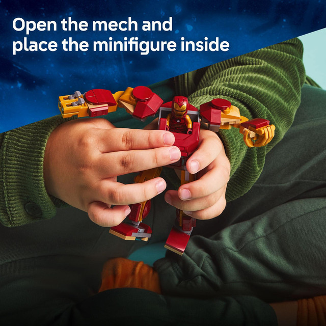 LEGO Super Heroes 76307 Iron Man Mech vs. Ultron (101 Pieces), Building Block, Toys, Bricks - Gambar 4