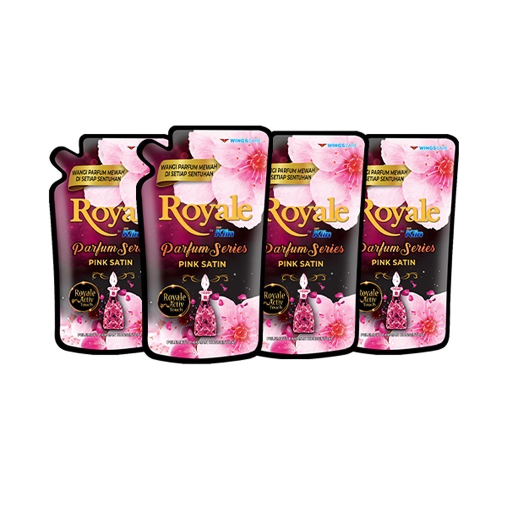 Royale Parfum Series Pelembut dan Pewangi Pakaian Pink Satin 600 ml x4 - Gambar 3