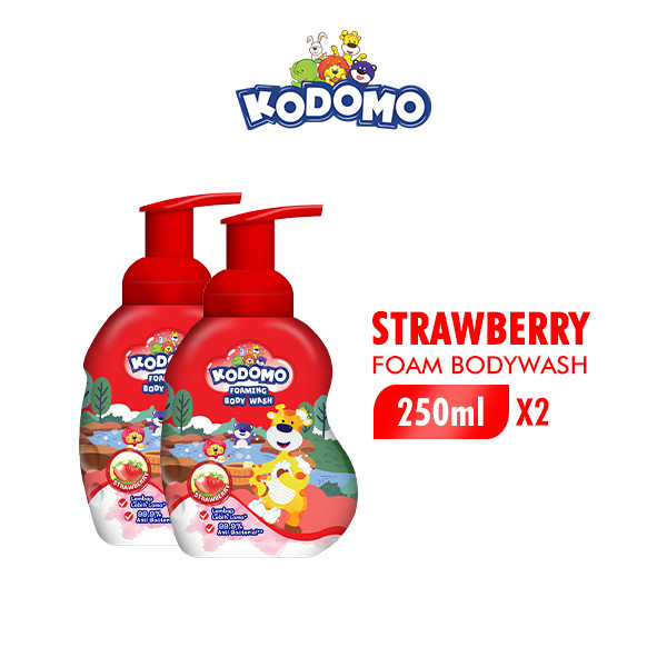 Kodomo Shower Strawberry Botol 250 ml x2