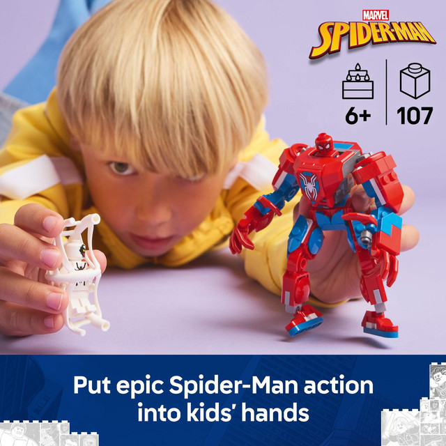 LEGO Super Heroes 76308 Spider-Man Mech vs. Anti-Venom (107 Pieces), Building Block, Toys, Bricks - Gambar 3
