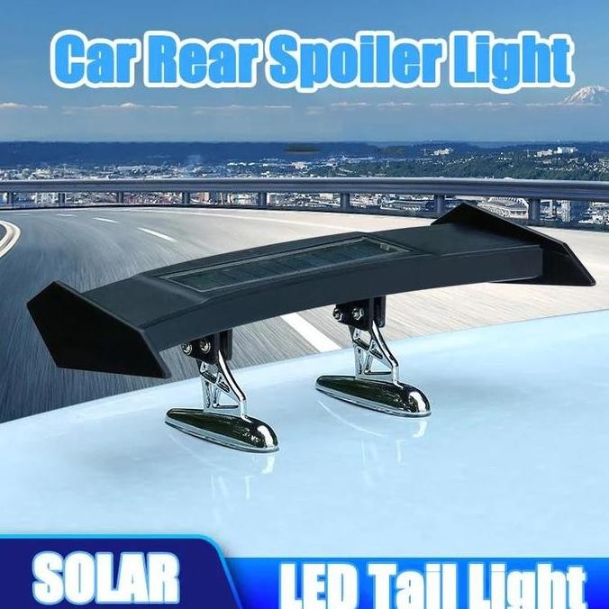 Solar Car Rear Spoiler Light 12V Flashing Warning Light Adjustable 16 ...