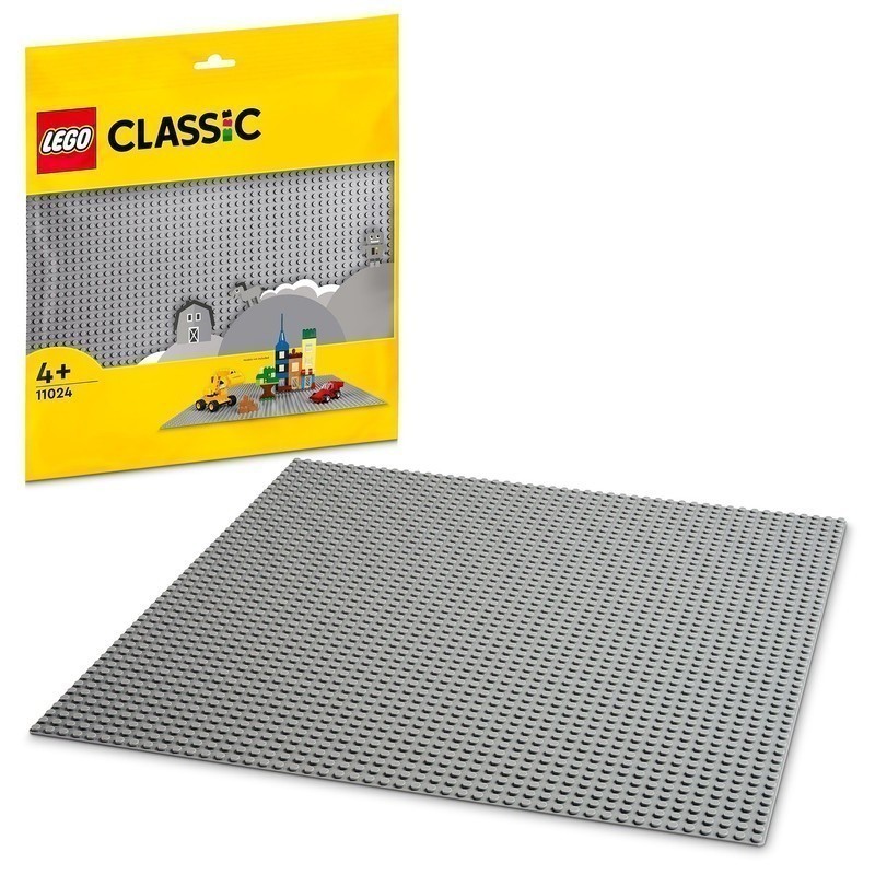 LEGO Classic 11024 Gray Baseplate (1 Pieces), Building Block, Toys, Bricks - Gambar 2