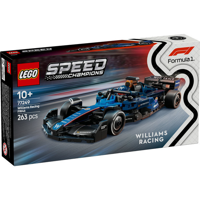 LEGO Speed Champions 77249 Williams Racing FW46 F1 Race Car (263 Pieces), Building Block, Toys, Bricks - Gambar 2