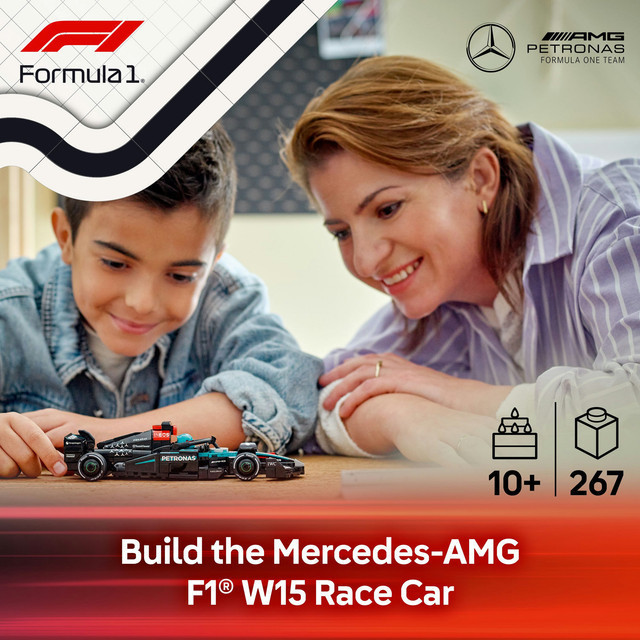 LEGO Speed Champions 77244 Mercedes-AMG F1 W15 Race Car (267 Pieces), Building Block, Toys, Bricks - Gambar 3