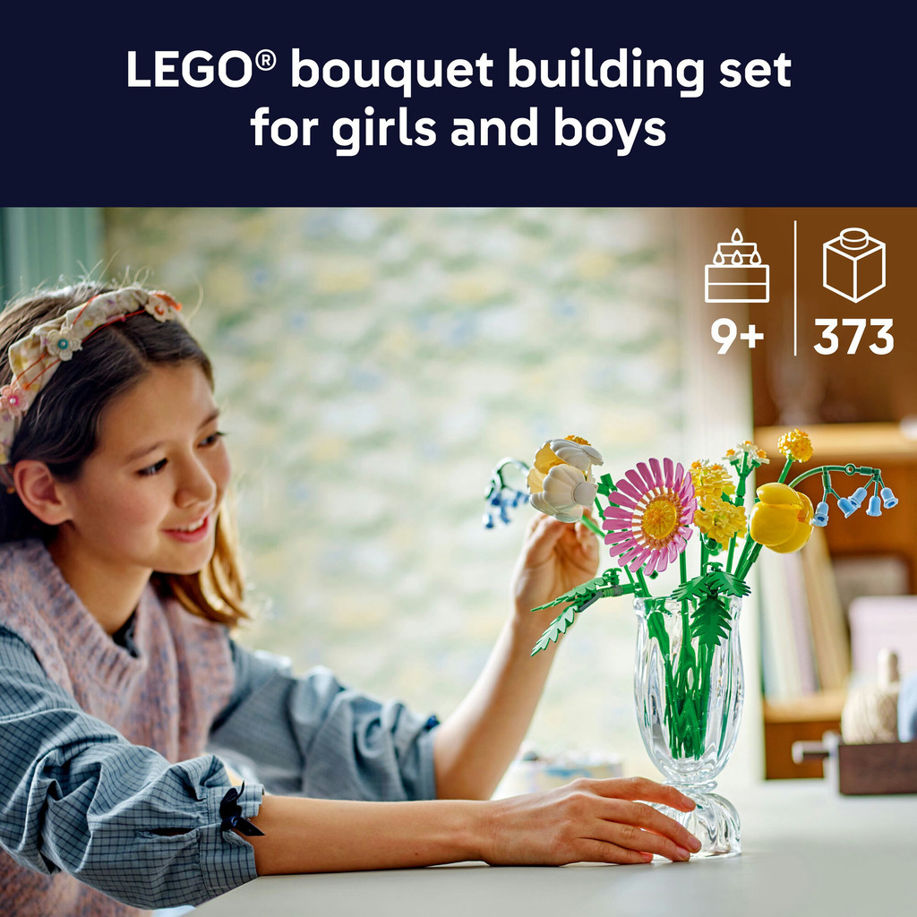 LEGO Botanicals 10347 Petite Sunny Bouquet (373 Pieces), Building Block, Toys, Bricks - Gambar 3