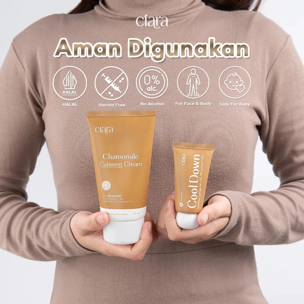 Ciara Cool Down Hydrating Calming Gel X Ciara Chamomile Calming / Bantu menyamarkan tampilan bekas luka pada kulitt / Bantu menjaga kelembapan & hidrasi kulit / Membantu mengurangi rasa tidak nyaman pada kulit - Gambar 4