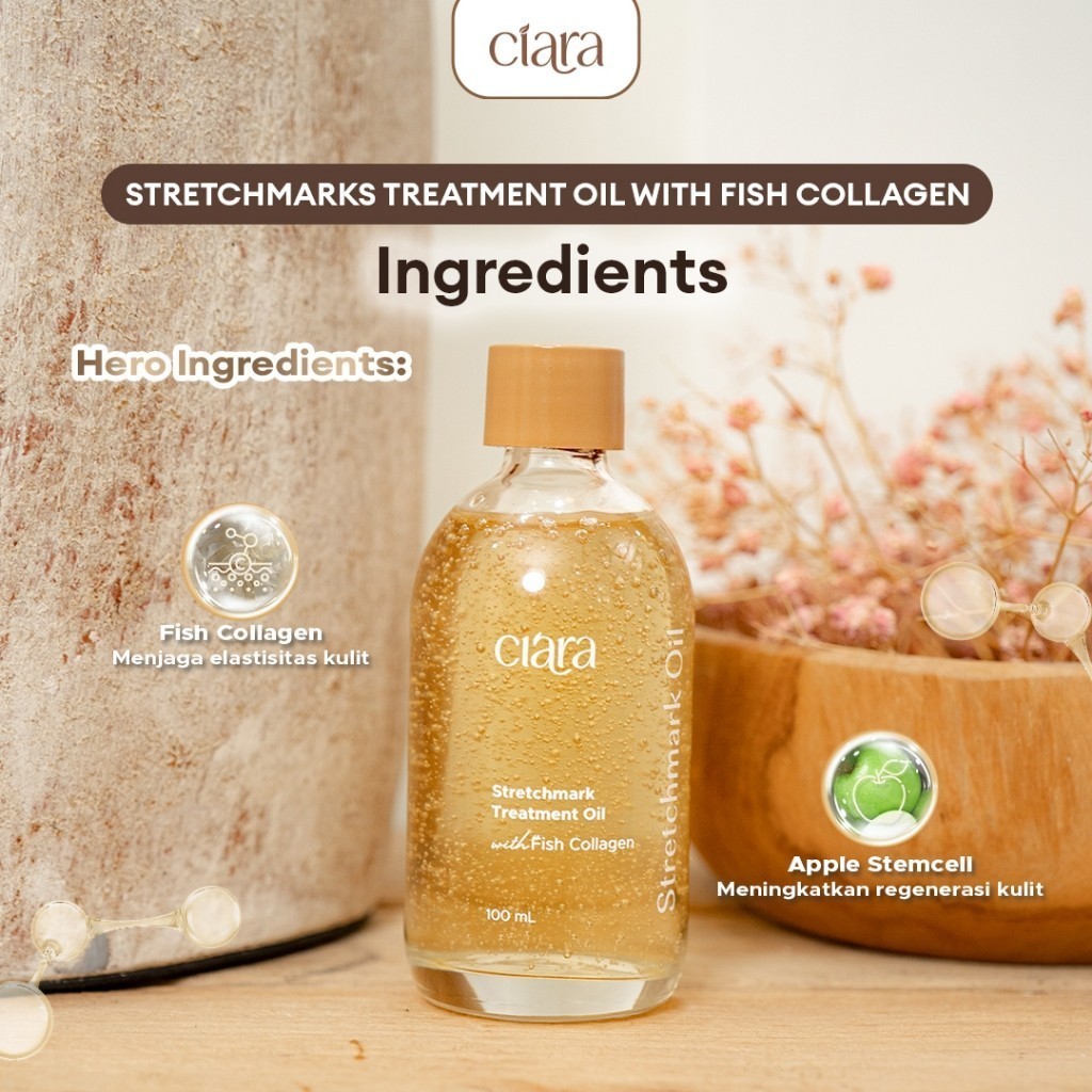 [Paket Mulus 28 Hari] Ciara Stretch Mark Treatment & Skin Elasticity Booster Cream X Stretchmarks Treatment Oil Stretchmarks pemudar Stretchmarks solusi penghilang Stretchmarks perawatan Stretchmarks booster penghilang stretchmarks 1 bulan - Gambar 3