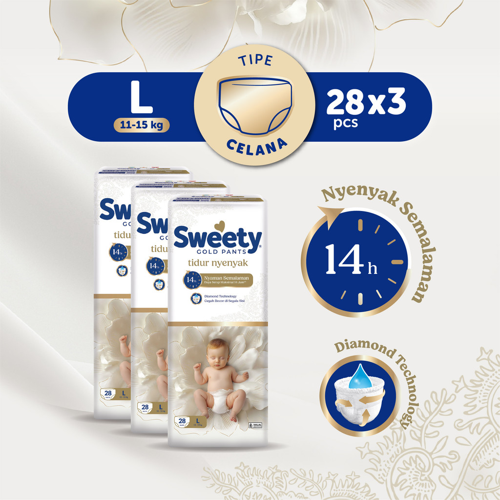 Sweety Gold Pants Tidur Nyenyak L 3x28s