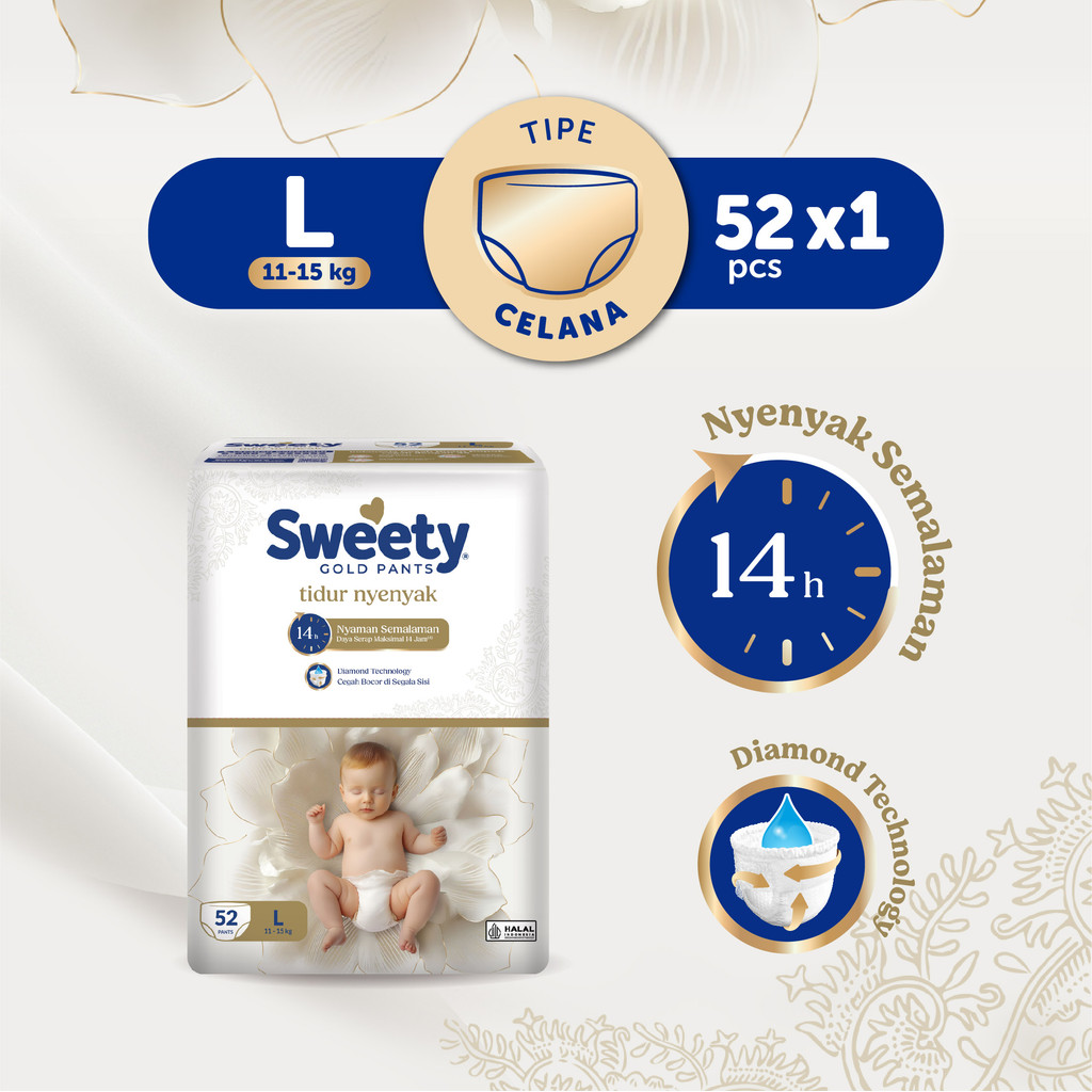 Sweety Gold Pants Tidur Nyenyak L 52s