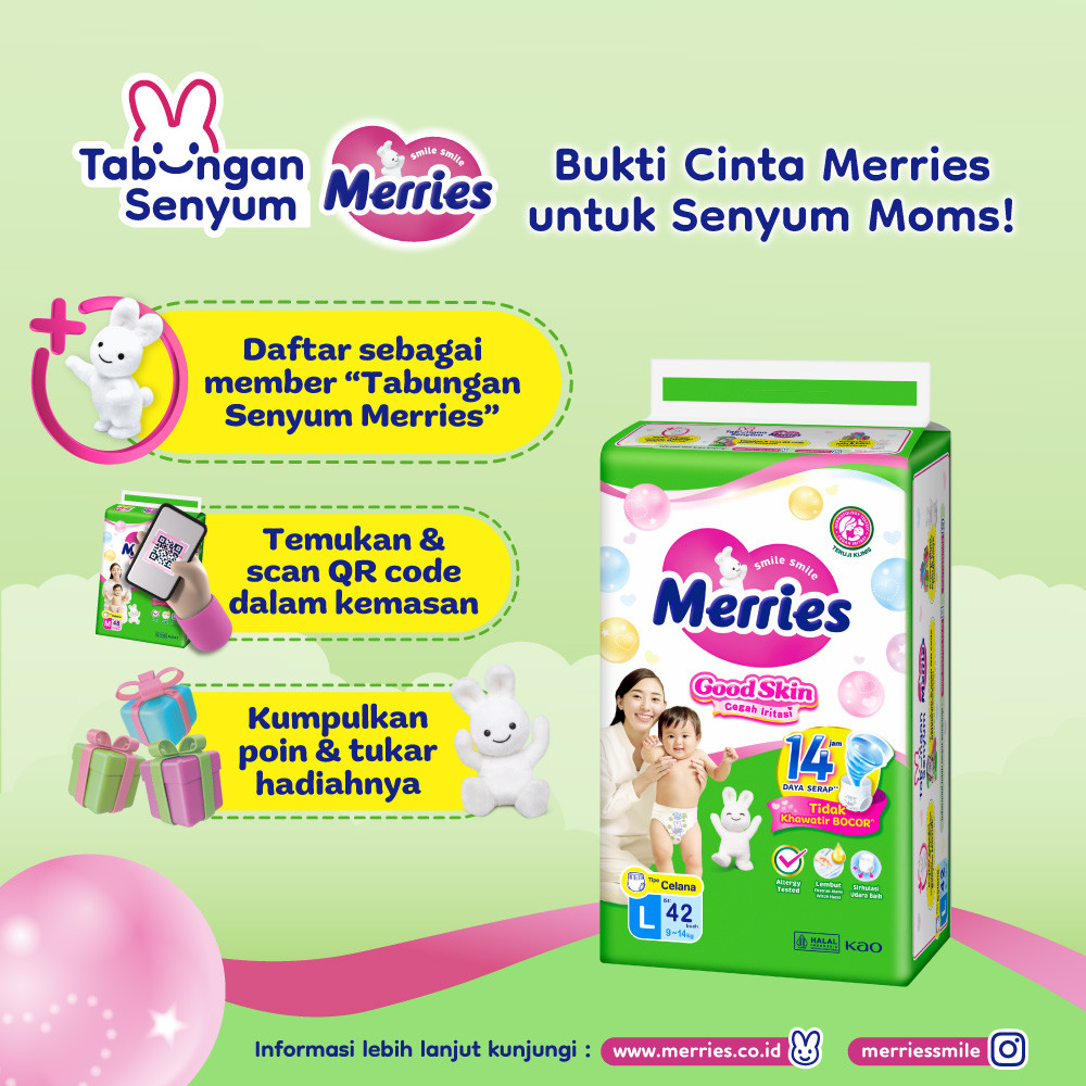 Merries Pants Good Skin L 42 Carton - Gambar 2
