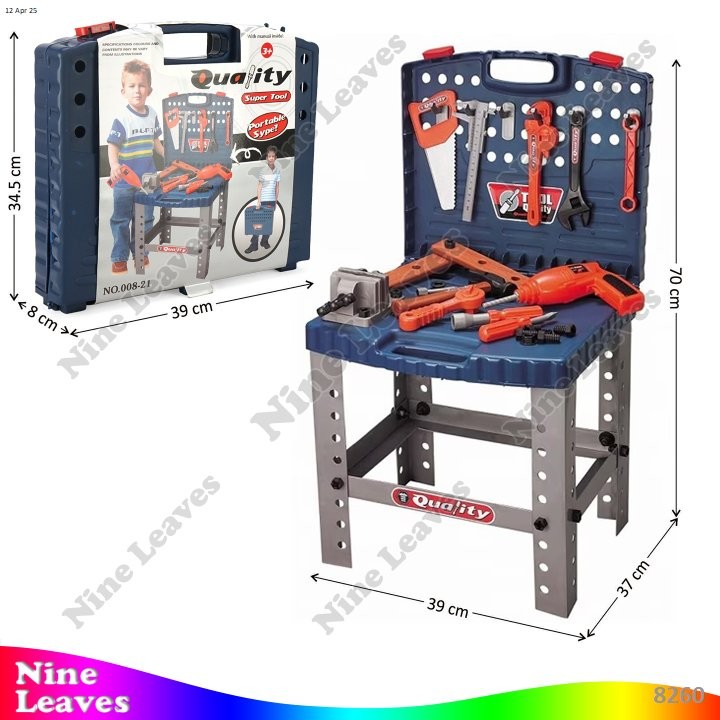 Deluxe 2-in-1 Kids Tool Set Briefcase – Portable Toy Workshop with Tools