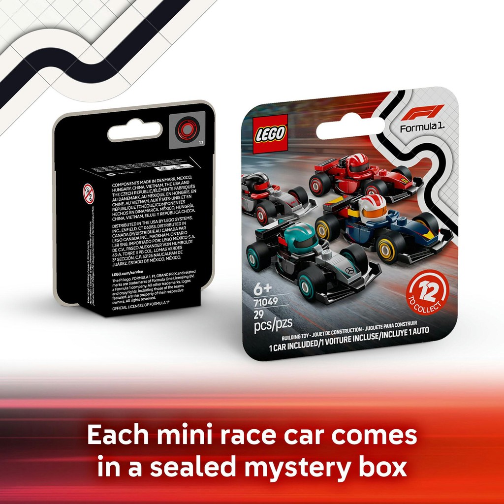LEGO Minifigures 71049 F1 Collectible Race Cars (29 Pieces), Building Block, Toys, Bricks - Gambar 4