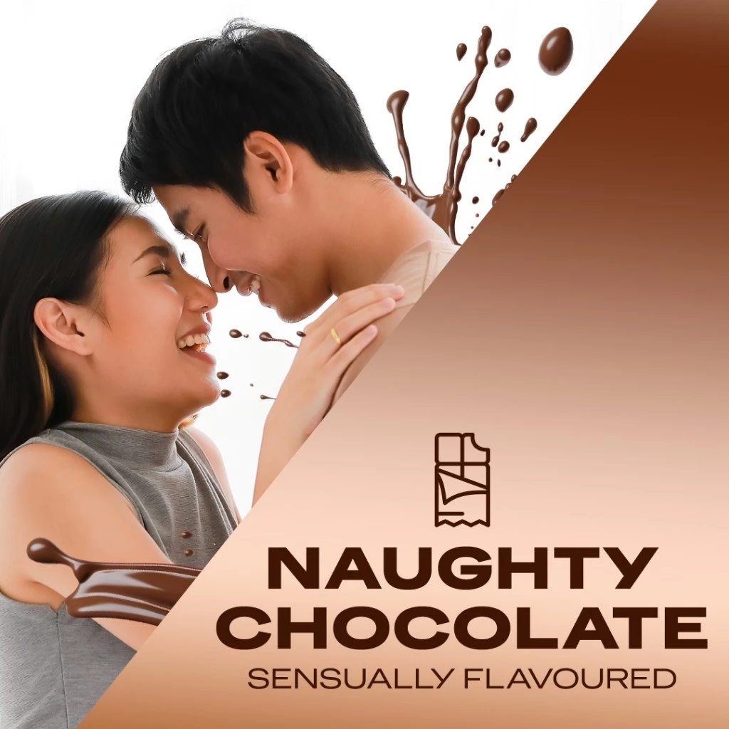 Durex Naughty Chocolate - 3s (4 pcs) (Kondom Pria Gerigi Dengan Rasa & Aroma Coklat, Untuk Sensasi Main Lebih Menyenangkan. Alat Kontrasepsi) - Gambar 3