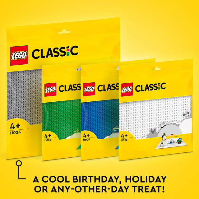 LEGO Classic 11026 White Baseplate (1 Pieces), Building Block, Toys, Bricks - Gambar 3