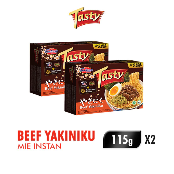 Sedaap Tasty Mie Instan Beef Yakiniku 115 gr x2