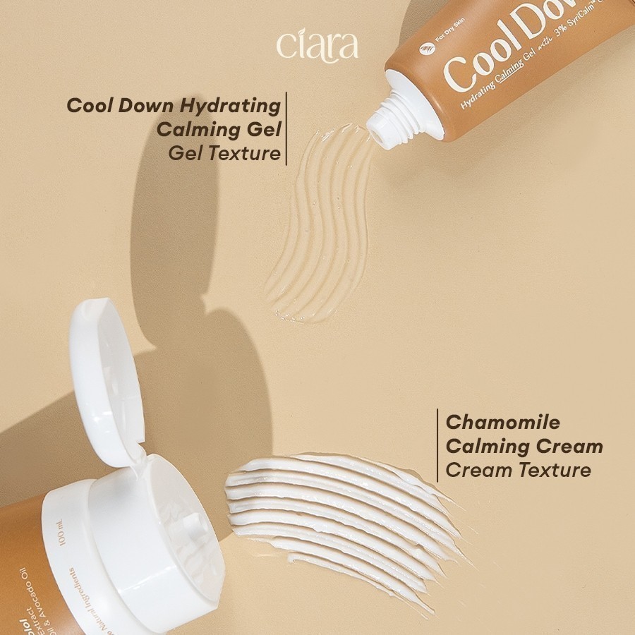 Ciara Cool Down Hydrating Calming Gel X Ciara Chamomile Calming / Membantu menyamarkan tampilan bekas luka pada kulit - Gambar 4