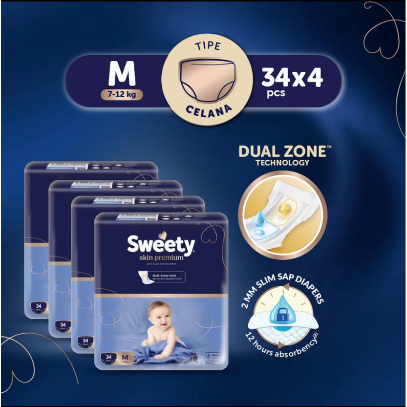 Sweety Skin Premium Pants M 4x34s Karton