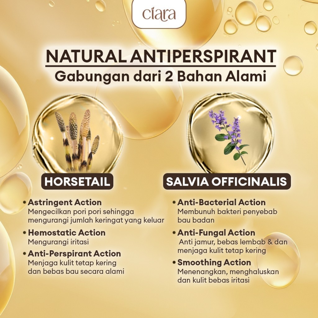 [NEW LAUNCH] Ciara Body Odor Block Spray Antiperspirant Natural Bunuh bakteri & cegah bau badan hingga 72 jam Anti Keringat, Anti Bau, Bebas Tawas penghilang bau badan deodorant natural tahan 72 jam anti iritasi deodorant sensitive skin penghi - Gambar 4
