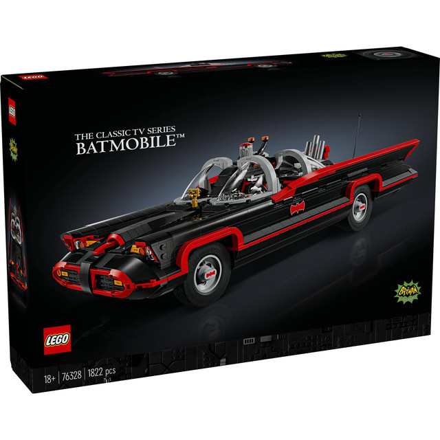 LEGO Super Heroes 76328 Batman: The Classic TV Series Batmobile (1822 Pieces), Building Block, Toys, Bricks - Gambar 2