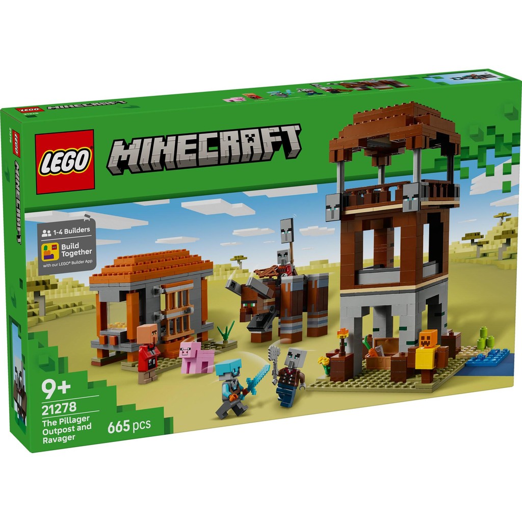 LEGO Minecraft 21278 The Pillager Outpost and Ravager (665 Pieces), Building Block, Toys, Bricks - Gambar 2