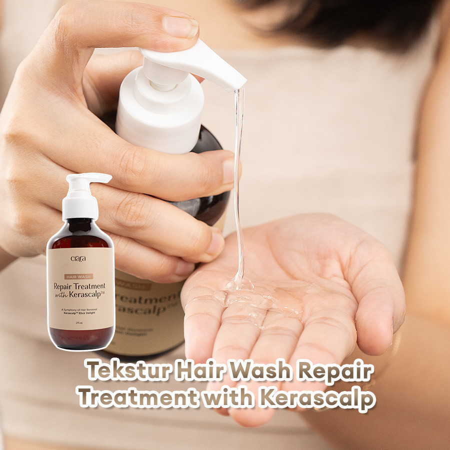 Ciara Hair Wash & Conditioner Repair Treatment With Kerascalp Kondisioner rambut rusak conditioner rambut bercabang rambut patah conditioner rambut rusak rambut ketombe conditioner hair fall shampo rambut kering hair wash sampo rambut rusak sampo ketombe - Gambar 4