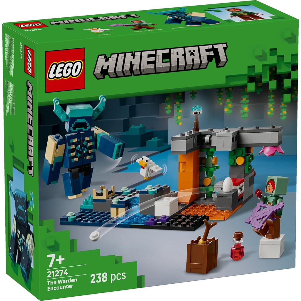 LEGO Minecraft 21274 The Warden Encounter (238 Pieces), Building Block, Toys, Bricks - Gambar 2
