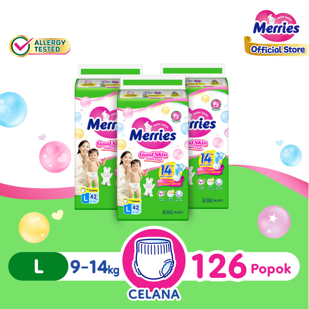 Merries Pants Good Skin L 42 Triple Pack