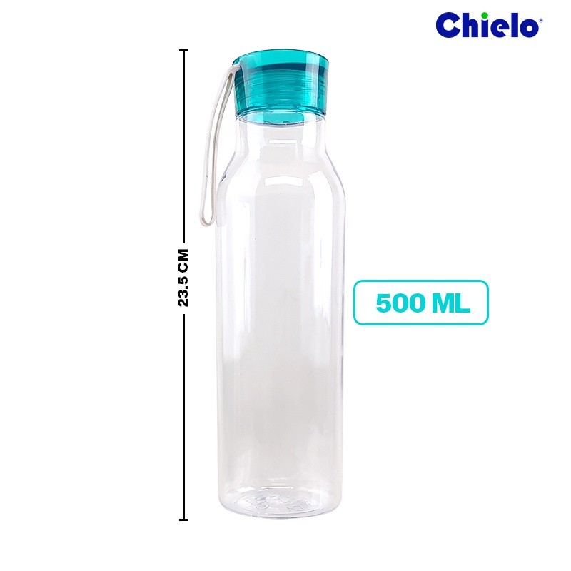 CHIELO Botol Minum Premium Tumbler Colada 500 ml Plastik Transparan Water Bottle BPA Free - Gambar 3