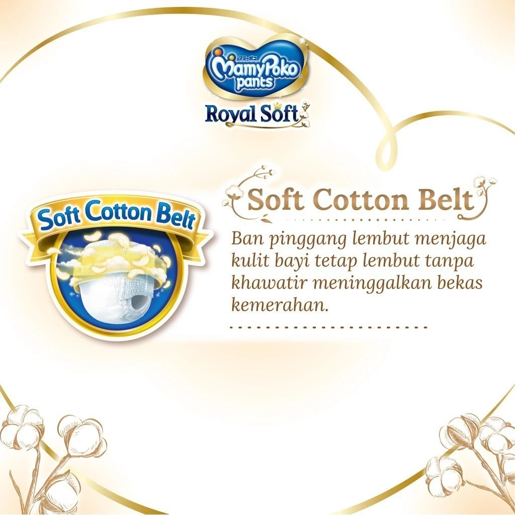 MamyPoko Royal Soft Organic Cotton - NB 52 - Popok Perekat - 4 Packs - Gambar 3