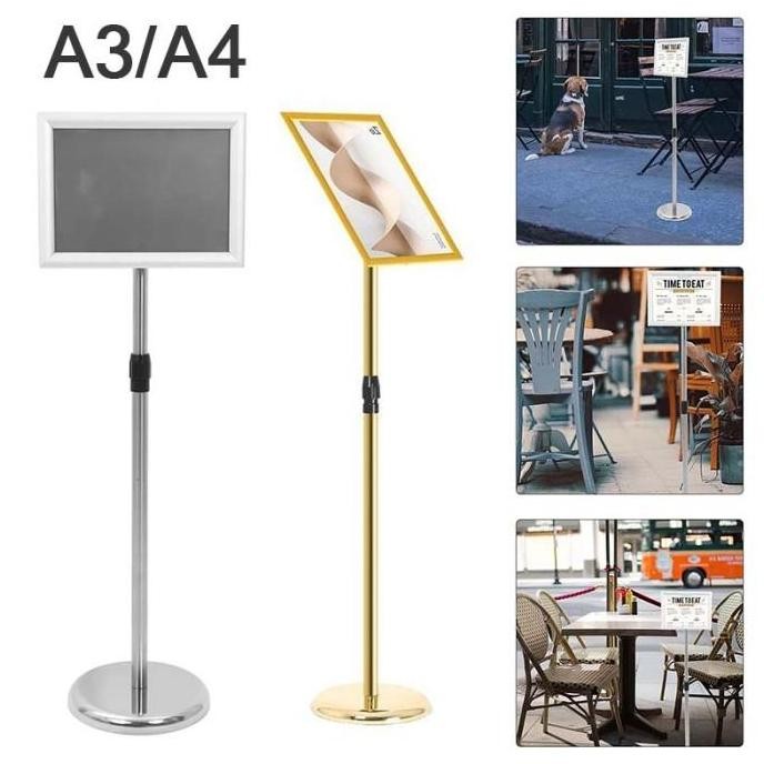 NEWEST - A3/ A4 Standing Sign Frame Floor Stand Display Poster Display ...