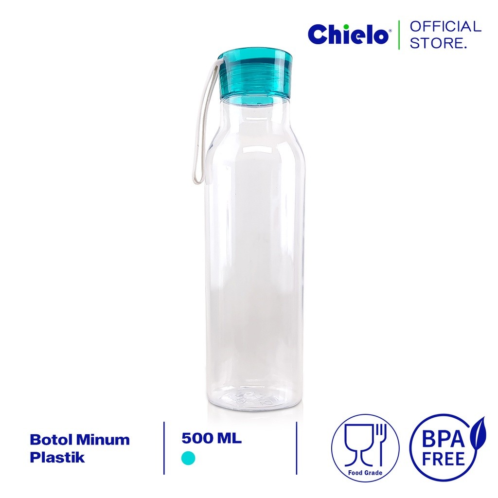 CHIELO Botol Minum Premium Tumbler Colada 500 ml Plastik Transparan Water Bottle BPA Free - Gambar 2