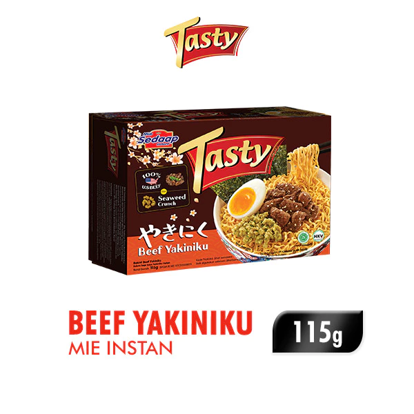 Sedaap Tasty Mie Instan Beef Yakiniku 115 gr x3 - Gambar 2