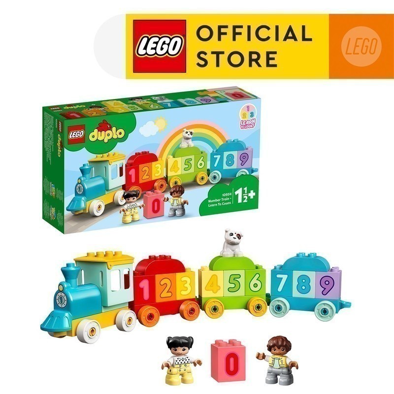 LEGO DUPLO 10954 Number Train - Learn To Count (23 Pieces), Building Block, Toys, Mainan Block
